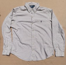 Polo Ralph Lauren Mens Custom Fit Oxford Button Down Shirt White L Long Sleeve