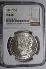 1881 S Morgan Silve Dollar NGC MS65 #18-003