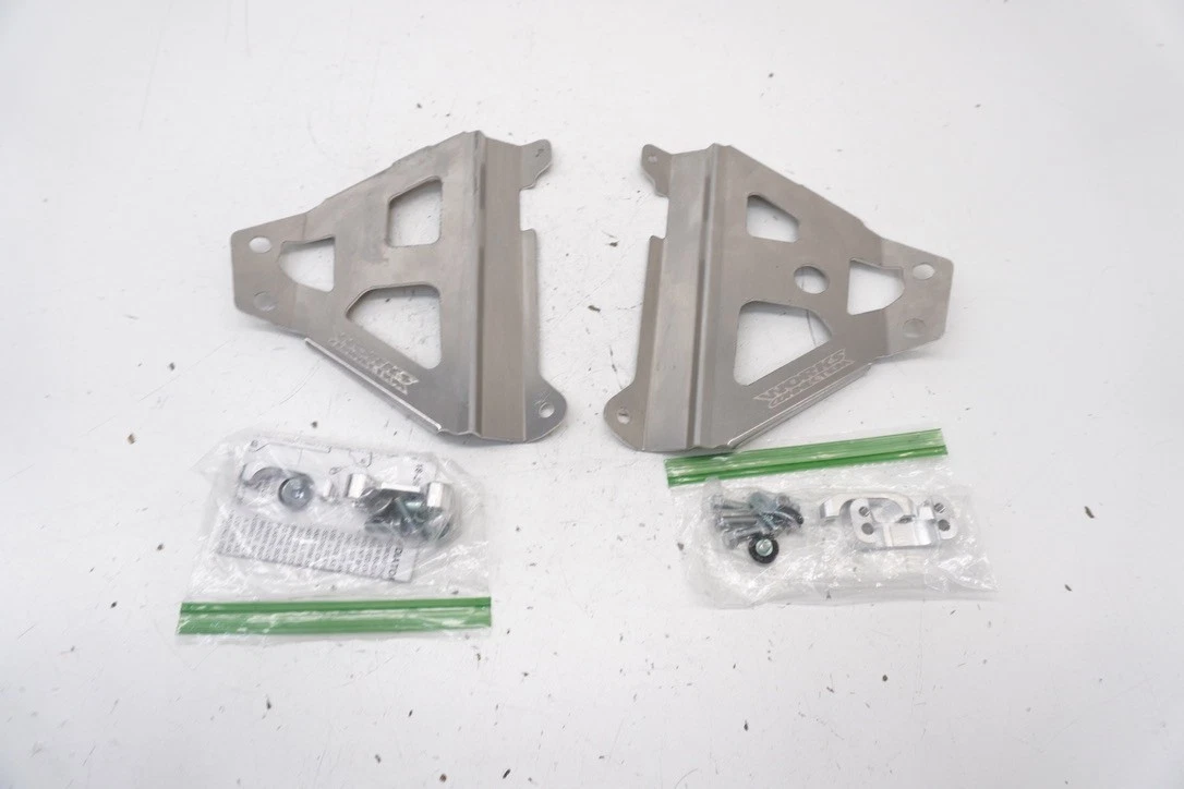 YZ250F YZ450F Works Connection Radiator Braces Aluminum Silver Yamaha YZ M38