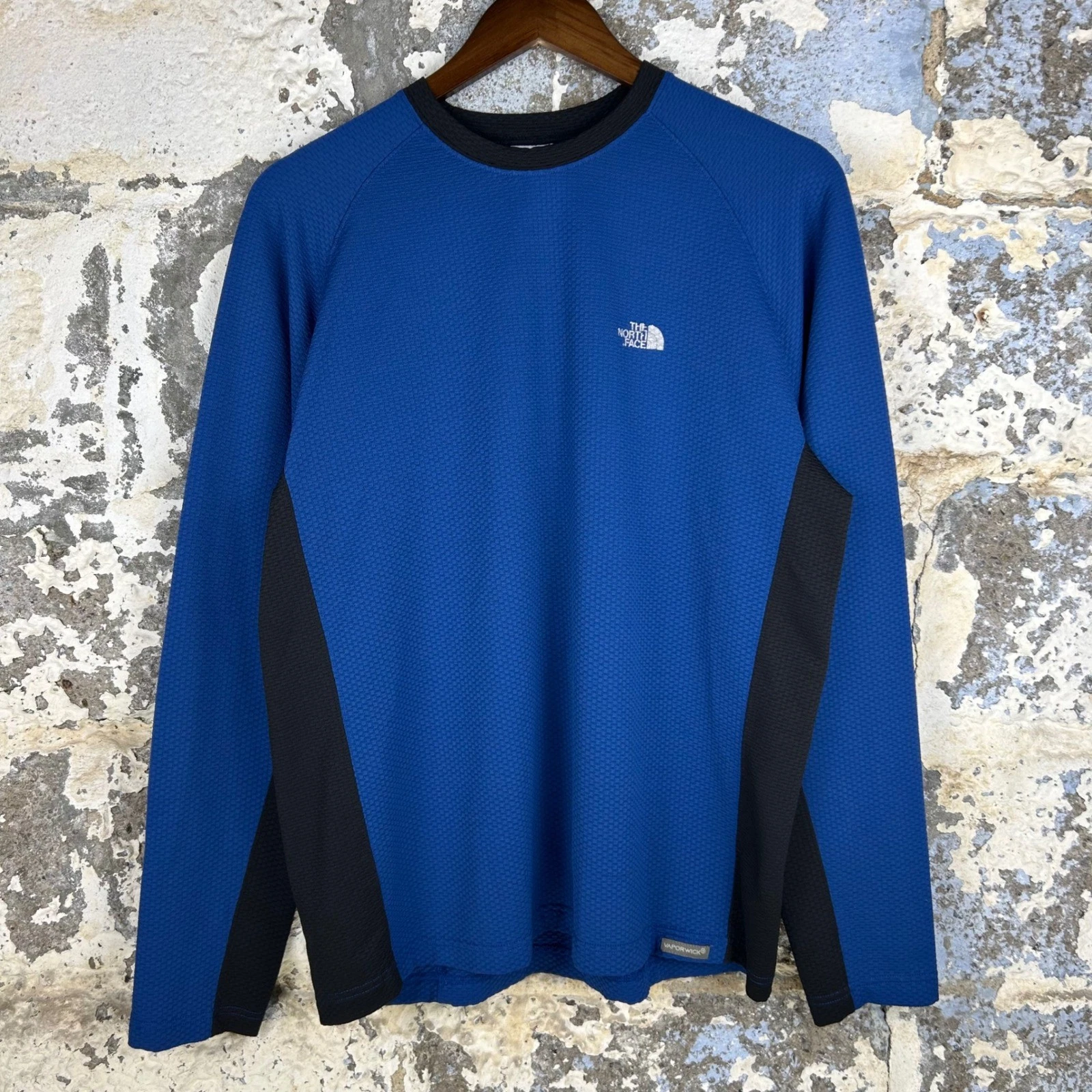 The North Face Flight Series VaporWick Blue Black Honeycomb Long Sleeve Mens M