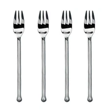 Gourmet Settings Exotique Platinum 18/10 Stainless Steel Cocktail Fork Set of 4