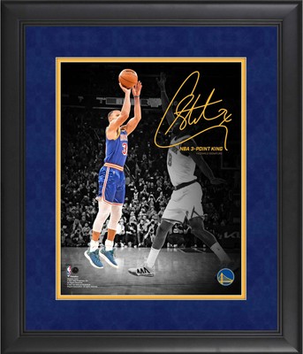 Stephen Curry Warriors Framed 11x14 Record Breaking Three-Point Shot Collage