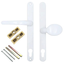 Offset Lever/Pad uPVC Multipoint Door Handles 117mm/86mm PZ 237mm Screw Centres