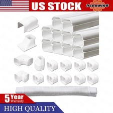 3" W 17Ft Line Set Cover Kit for 9000-36000 BTU Mini Split AC PVC Tubing Cover