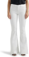 Lee Women's Legendary Mid Rise Flare Jeans Size 12 White