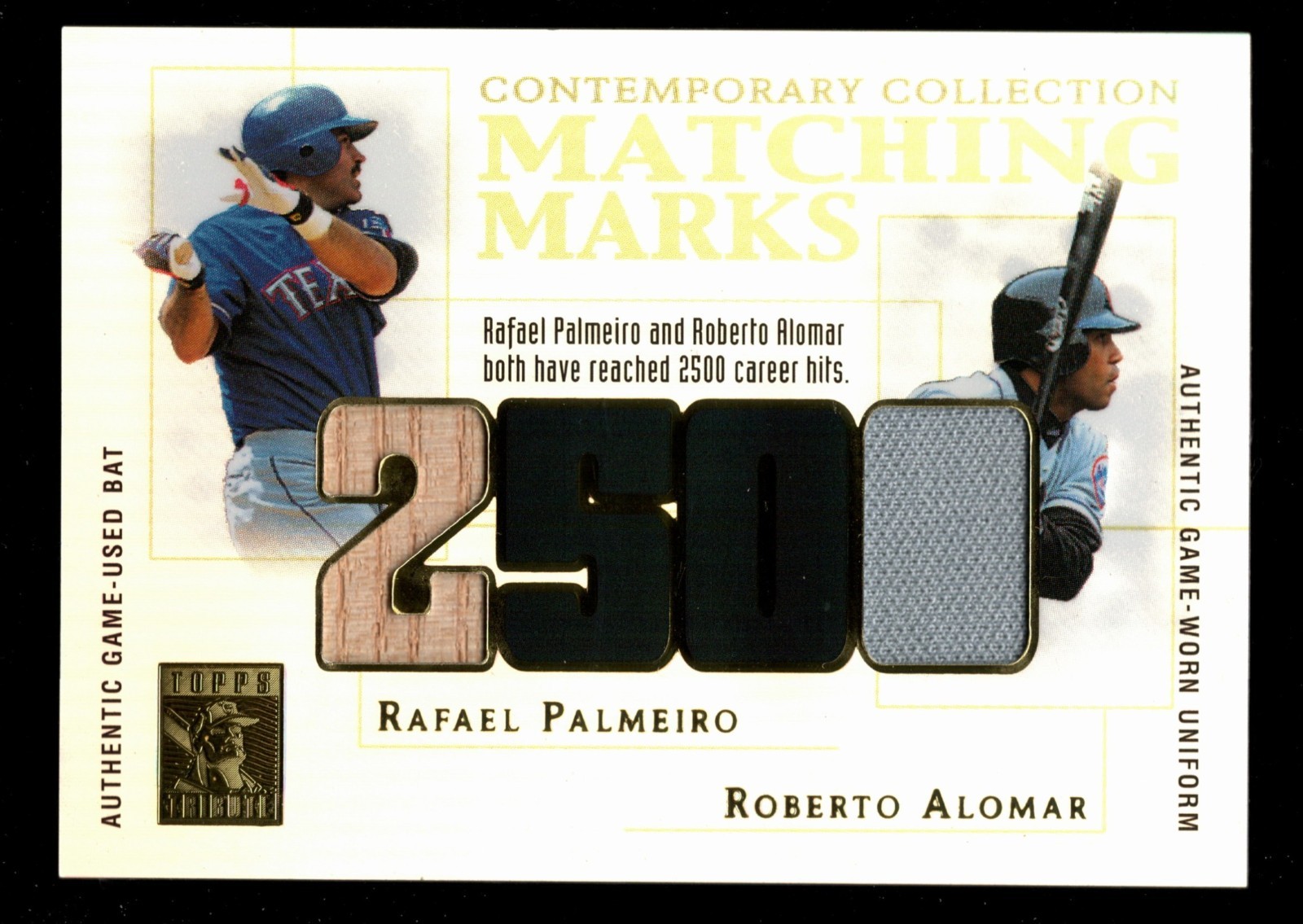 2003 Topps Tribute - Contemporary Edition - Matching Marks Roberto Alomar,...
