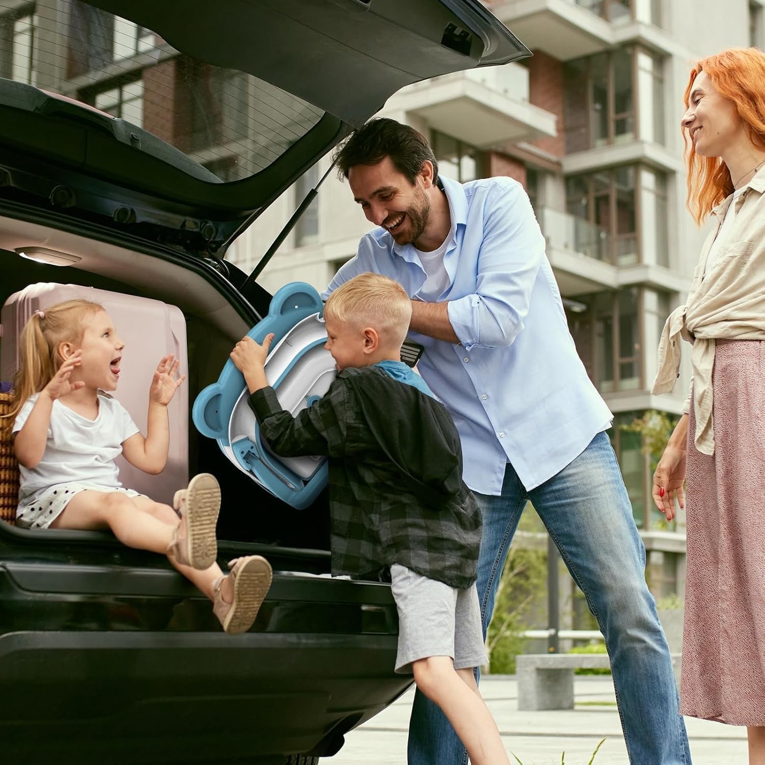 TPN Collapsible Baby Bathtub for Infants to Toddler with Real-time Temp