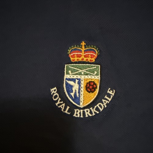 Ahead Blue Polo Golf Shirt Men's XL Solid Blue Royal Birkdale Golf Club - Picture 2 of 3
