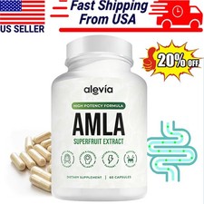 Alevia Organic Amla Capsules 1000mg Indian Gooseberry Antioxidant Supplement