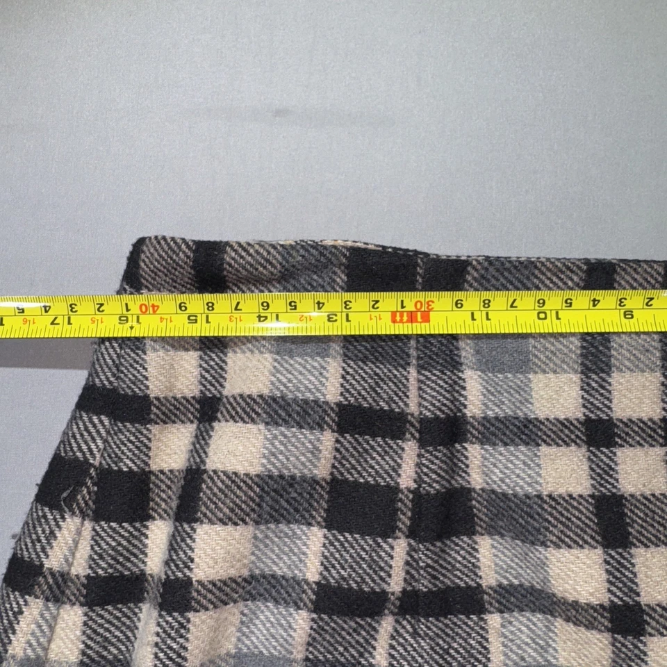 Cambridge Country Vintage Wool Blend Plaid Wrap Midi Skirt Sz 14 Cottagecore - Image 3 of 4
