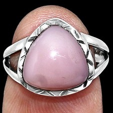 Natural Pink Opal Australia 925 Sterling Silver Ring Size 6  Wholesale USA