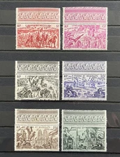 ST. PIERRE ET MIQUELON 1946 Edge Pieces 411-416 Set ** "Du Tchad au Rhin"