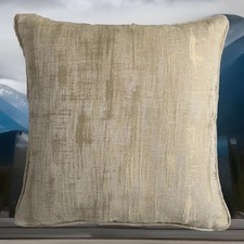 A 16 Inch cushion cover in Laura Ashley Whinfell Gold fabric