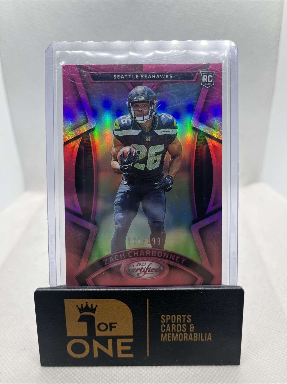 2023 Certified - Pink #101/199 - Zach Charbonnet RC - Seahawks