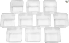 Durable Slatwall Bin Organizer w/ 33lb Capacity Great for Bolts & Nuts (10 Pack)