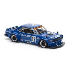 Pop Race 1:64 Nissan Skyline GT-R V8 Drift Hakosuka Calsonic PR640114