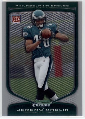 2009 Jeremy Maclin Bowman Chrome Silver    RC 54/99    #140 (G314) $6 MAX SHIP