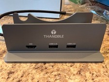 THANDBLE USB-C Type-C Hub Stand Dock for Mac Mini m4 HDMI SD/TF Gray