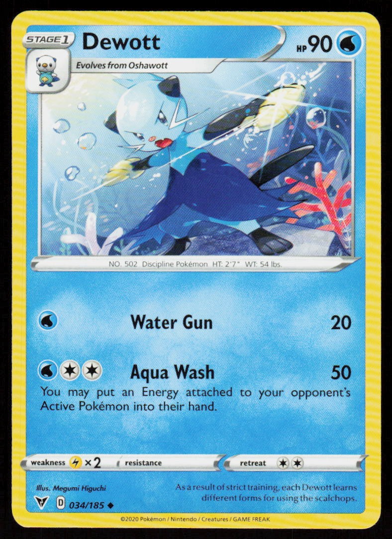 Dewott 034/185 Uncommon Vivid Voltage Pokemon Near Mint
