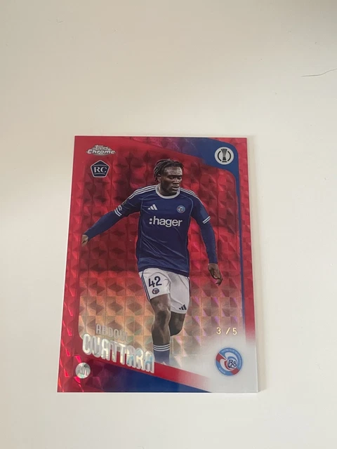 Topps Abdoul Ouattara RC 3/5 UCC Chrome 25/26 RC Strasbourg