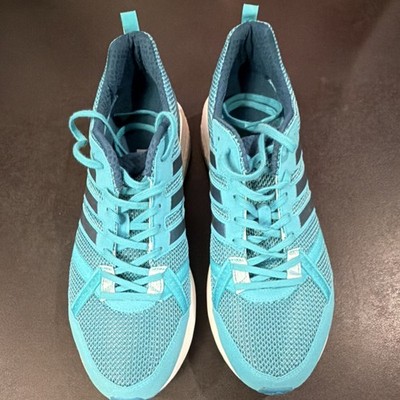 adidas Adizero Tempo Boost BA8236 Men's Blue Mesh Low Top Cushioned Sneakers