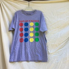 Twister Gray Twister Game “Don’t Get It Twisted Tee, Size XL