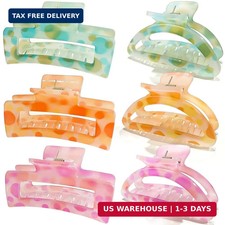 Cician Hair Claw Clips for Women Girls,6PCS Beach Hair Accessories,Square Cute C