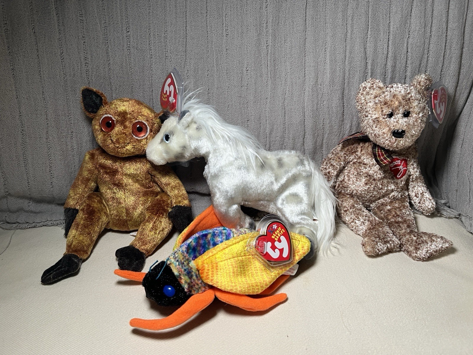 TY Beanie Babies Lot of 12 Some Less Common Booties Lightning Pounds More NEW