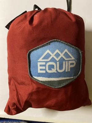 Equip Outdoors 1 Person Red Travel Hammock Tree Friendly Straps 300 lb.