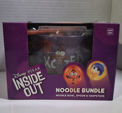 Disney Pixar Inside Out Noodle Bowl Set w/ Soup Spoon & Chopsticks
