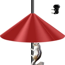 19 Inch Wide Black Squirrel Baffle - Ideal for Bird Feeder Poles, Outdoor Pole M