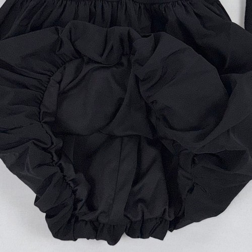 Zara Kids Girl's Ribbed Long Sleeve Bubble Dress Size 7 Black - Picture 7 of 12