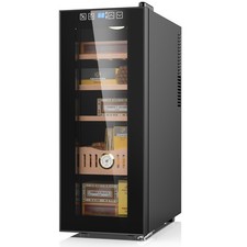 Electric Cigar Humidor Cabinet Cooler Cooling Cedar Wood Shelves 250 Counts