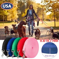 Dog Training Lead Extra Long Line Nylon Leash Yard Outside Puppies Walking 20FT