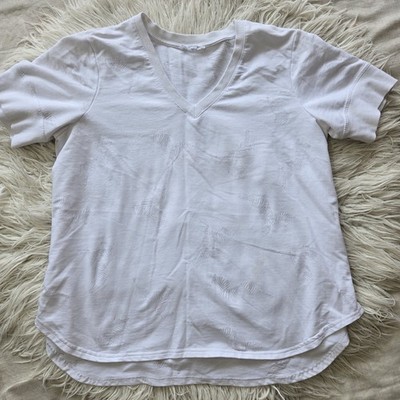 Jane + Delancey White Zebra Printed Relaxed Fit Women's Top Size 1X 
