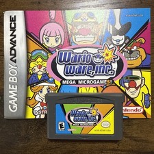Wario Ware Inc. Mega Microgames (GameBoy Advance, 2003) Auth Cart & manual. A4