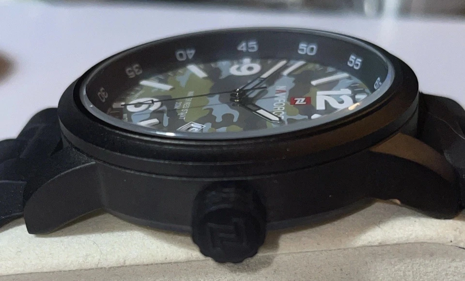 Naviforce NF9080, Camouflage dial Silicone-rubber strap Bracelet, Date, Works - Image 3 of 4