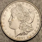 1891 (P) Morgan Silver Dollar - Looks AU/UNC - BETTER DATE!