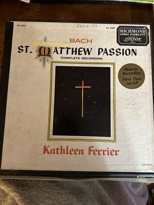 London Records 3LPs Box Bach St Matthew Passion Kathleen Ferrier RARE BA43001