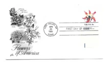 1879 Flowers of Americas, Lily, ArtCraft, copy right single FDC