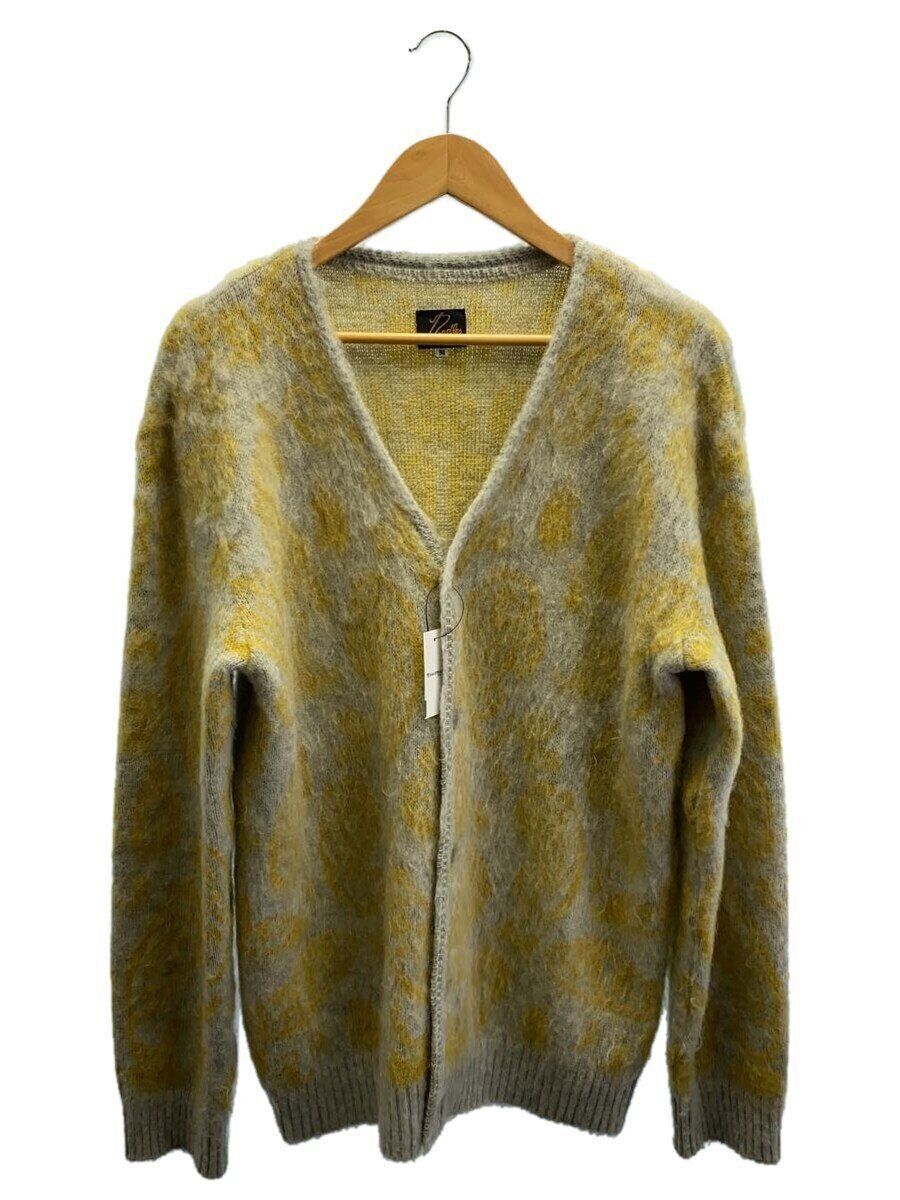 Needles Cardigan (Thick M Mohair Yellow Full Pattern Needles Cardigan (Thick M Mohair Yellow Full Pattern