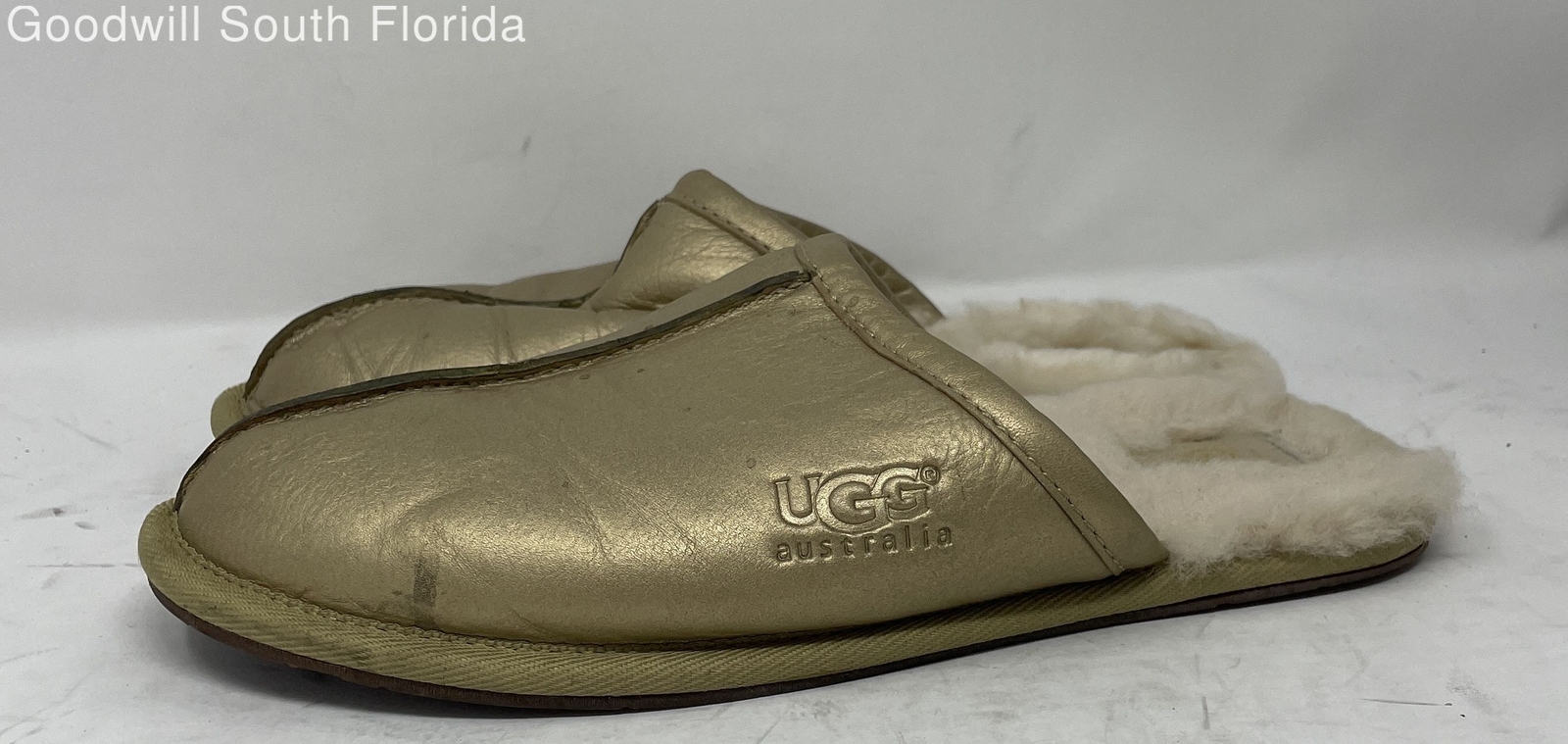 PANTOFOLA D’ORO Pantofola da donna UGG Coquette 5621 oro pelle di pecora slide on muli taglia 8