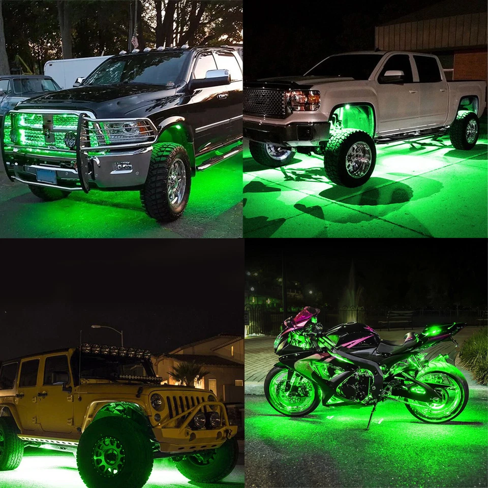 10 pcs Green 12V 6LED INDICATOR SIDE MARKER LIGHT TRUCK TRAILER BOAT LORRY LAMP - Image 2 of 4