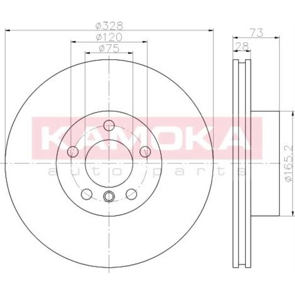 Kamoka 2X Bremsscheibe Vorne Ø328 Mm BelüFtet FüR Bmw X3 F25 Xdrive20D-image