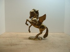 Vintage Solid Brass Pegasus Statue 8.5” Tall