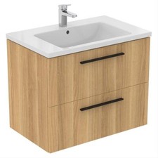 Ideal Standard i.Life B 800mm 2 Drawer Vanity Unit With Basin Natural Oak T5272N
