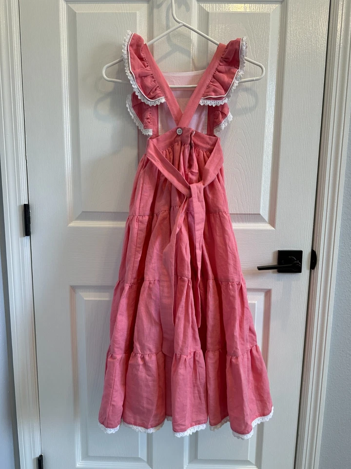 Vestido Naomi Azalea Rosa Lobo Bien Vestido Talla 6 Volantes Niveles Edición Limitada Foto 2 de 3