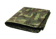 10' x 12' Green Camo Camouflage Med Duty 8mil Poly Tarp Camping Hunting Tent