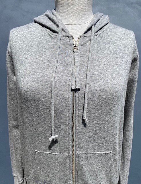JOHNNY Was CALME GREY HOODIE SWEATSHIRT SIZE X/SMALL image 4