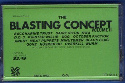V.A.The Blasting Concept Vol. II cassette SST Saccharine Trust Worldbroken